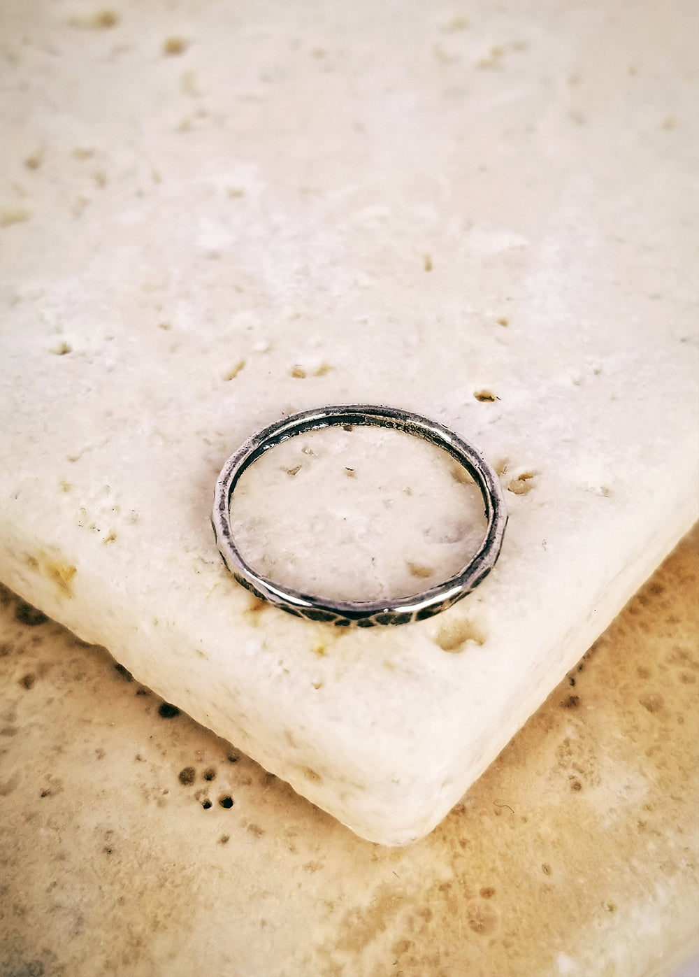 Vintage Hammered Stacker Ring